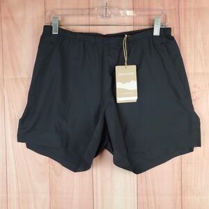 Houdini Womens Pace Wind Shorts Sz Medium Black Polyester Slash Pockets Pull On